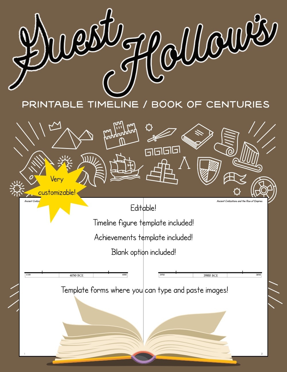 Printable Timeline Book Of Centuries Guest Hollow