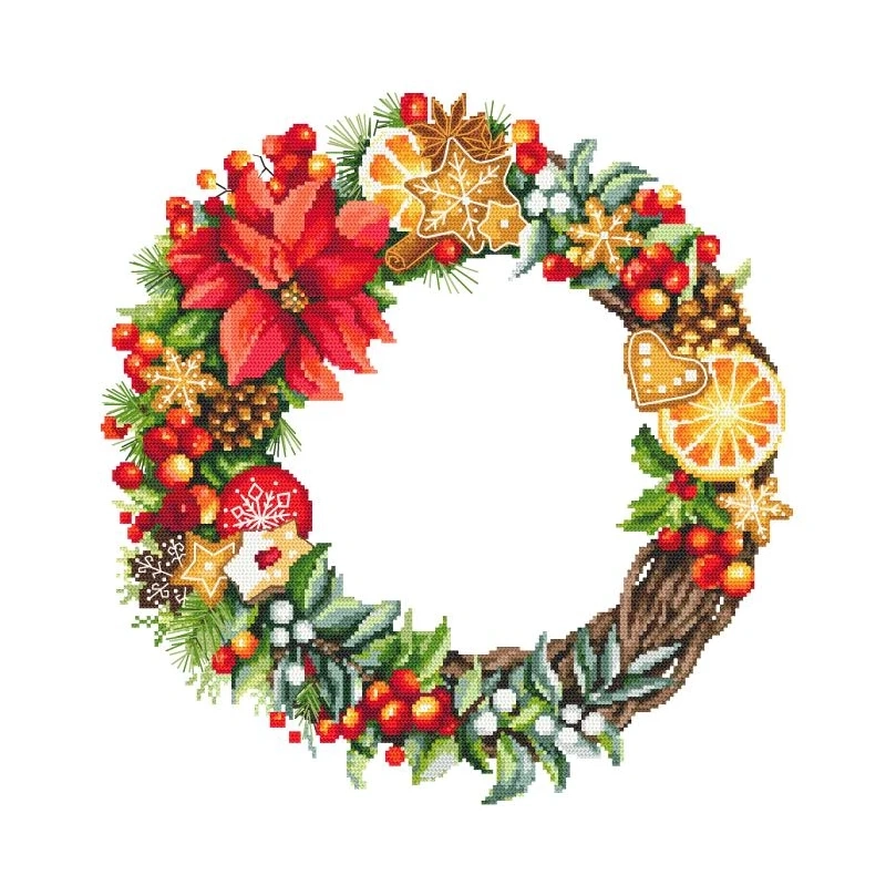 Printable Wreath Template Christmas