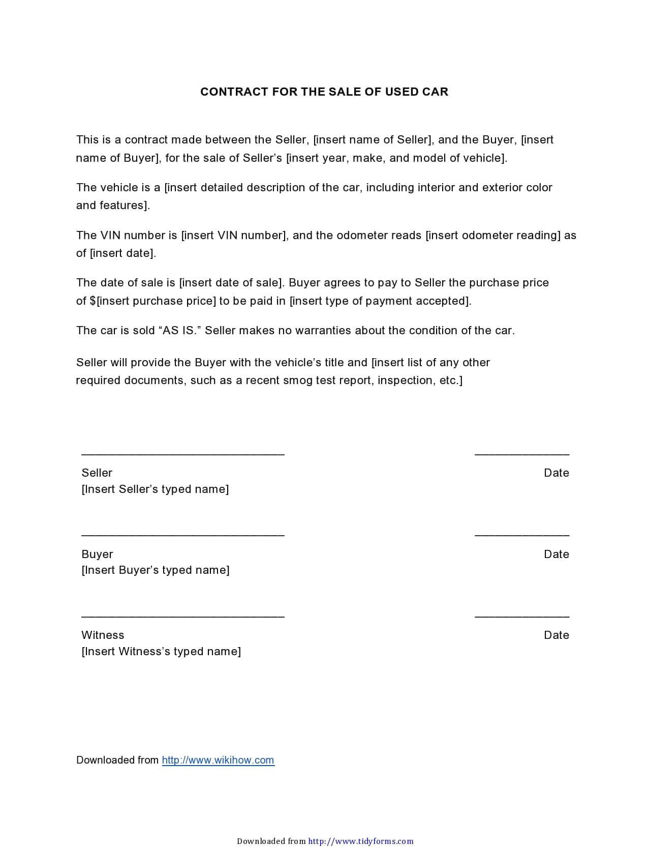Private Car Sale Contract Template PDF 2025 Ultimate Guide WPS Office Blog