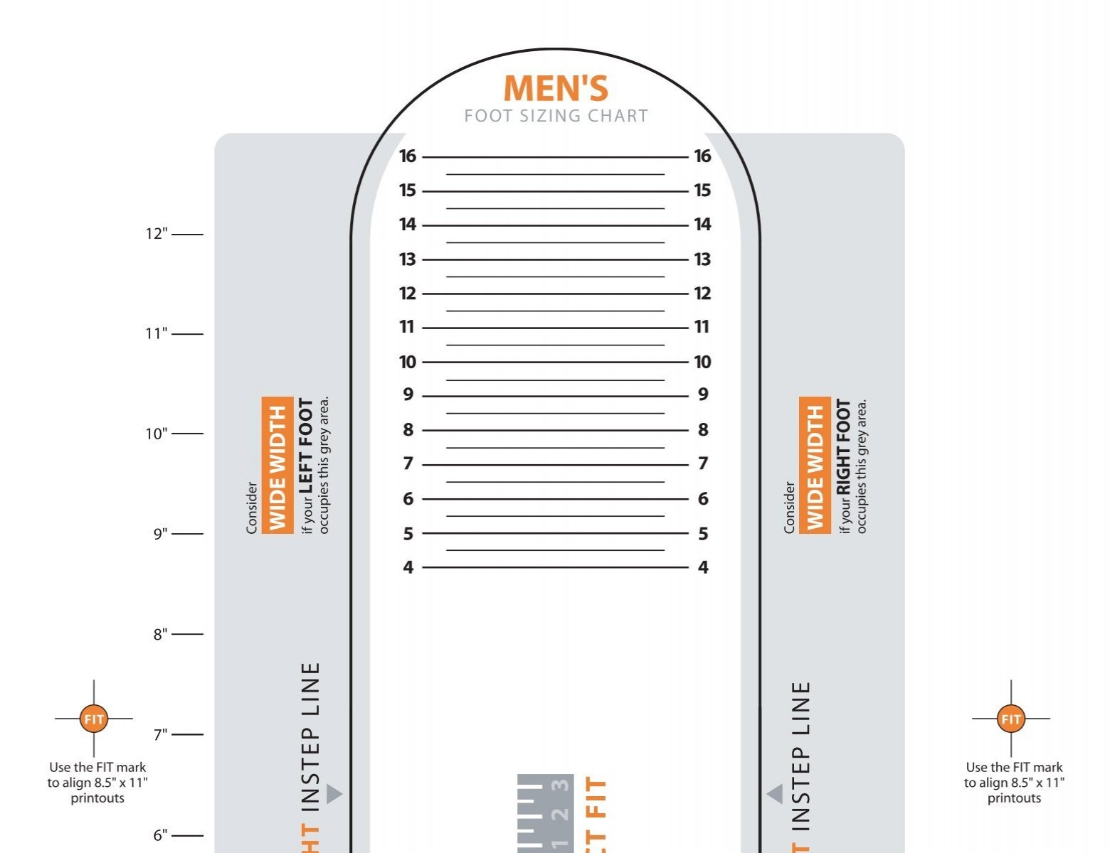Shoe Sizing Template Printable