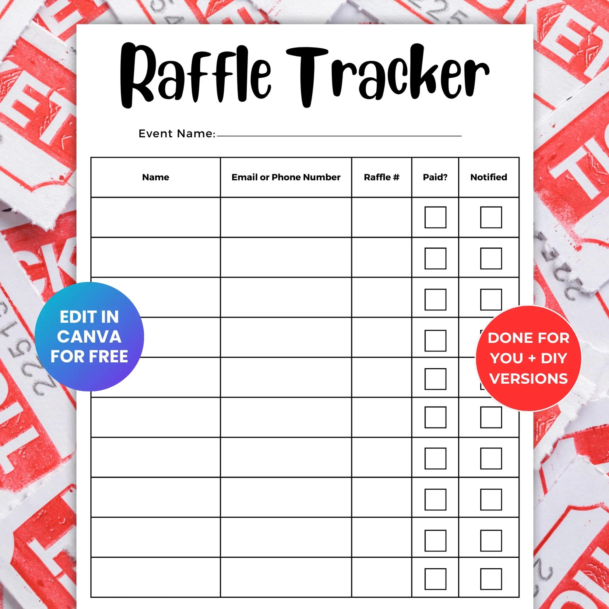 Raffle Sheets 1 100 Etsy