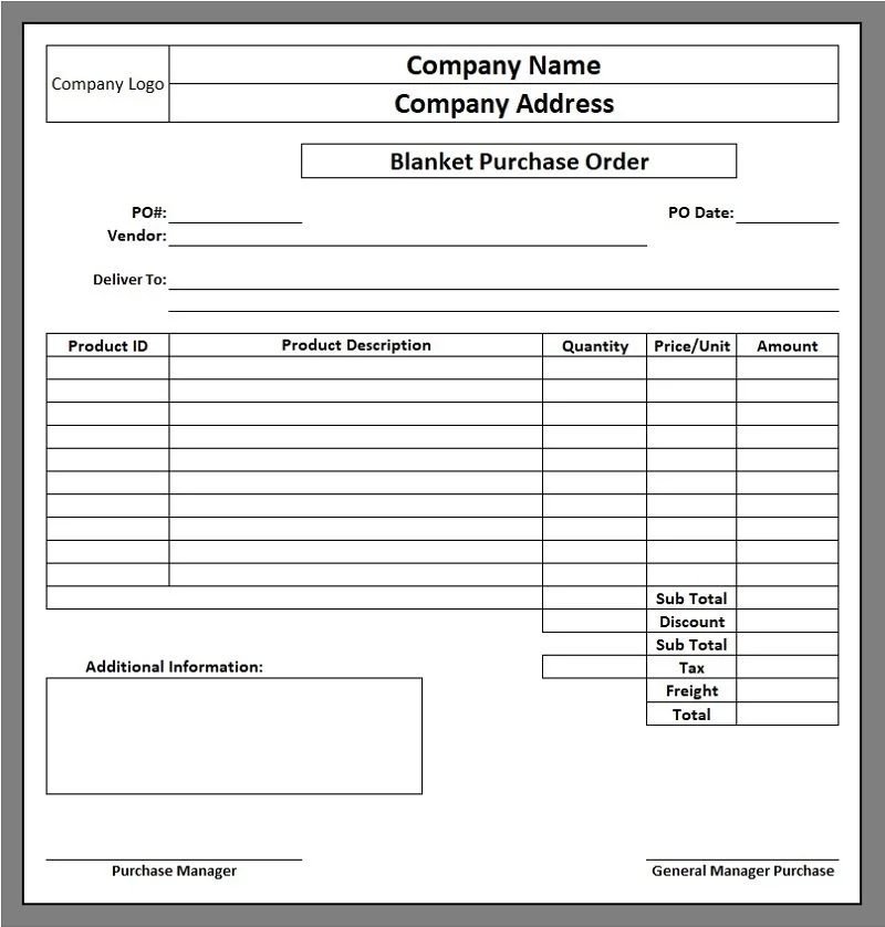 Ready To Use Purchase Order Template MSOfficeGeek