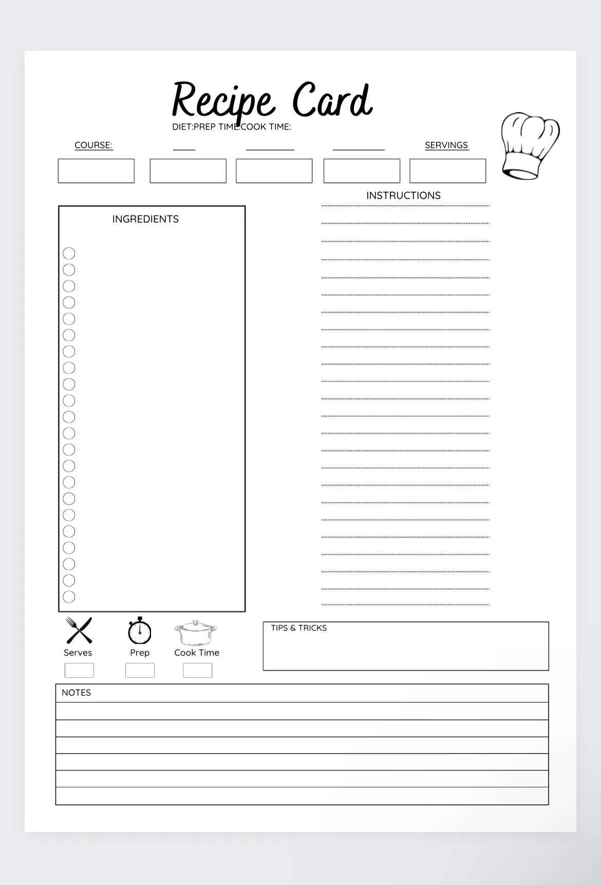 Recipe Cards meal Prep meal Planning recipe Sheets recipe Template secret Recipe recipe Book Template family Recipe recipe Guide cookbook Etsy