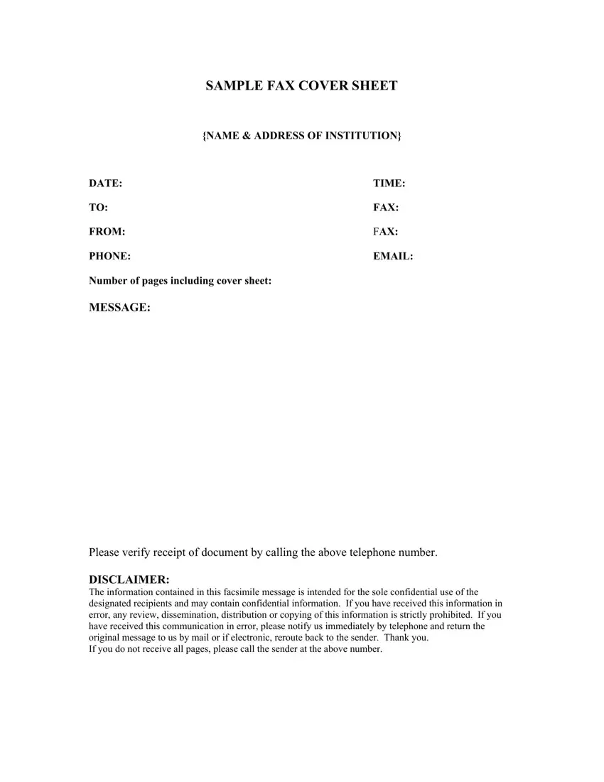 Sample Fax Cover Fill Out Printable PDF Forms Online Sample Fax Cover Fill Out Printable PDF Forms Online