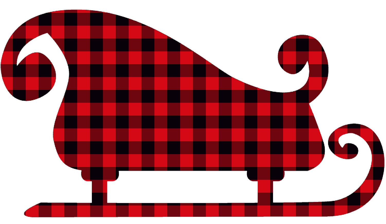 Santa s Sleigh Printables In Plaid Burlap French Script Corrugated Cardboard Knick Of Time