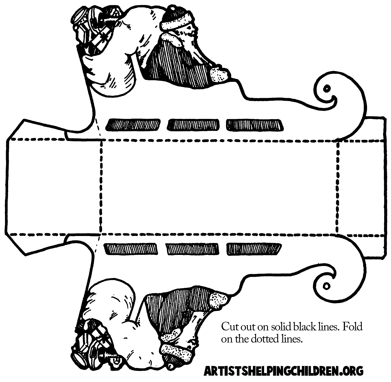 Santa Sleigh Crafts For Kids Make Christmas Sleigh And Reindeers Arts And Crafts Activities For Children Teens And Preschoolers