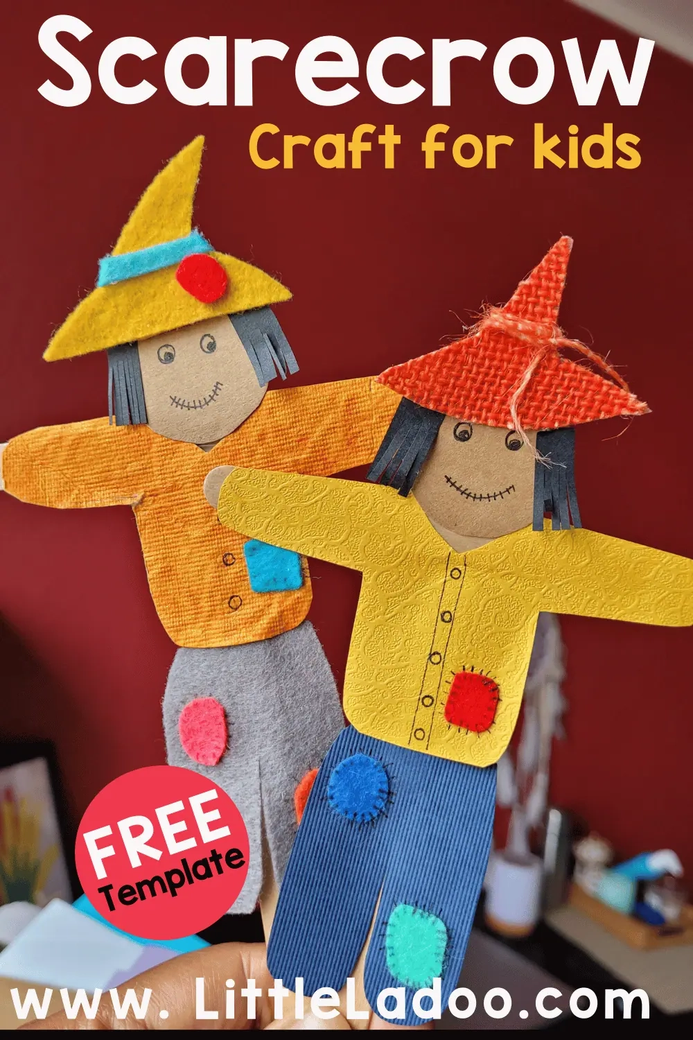 Scarecrow Craft With Free Printable Template