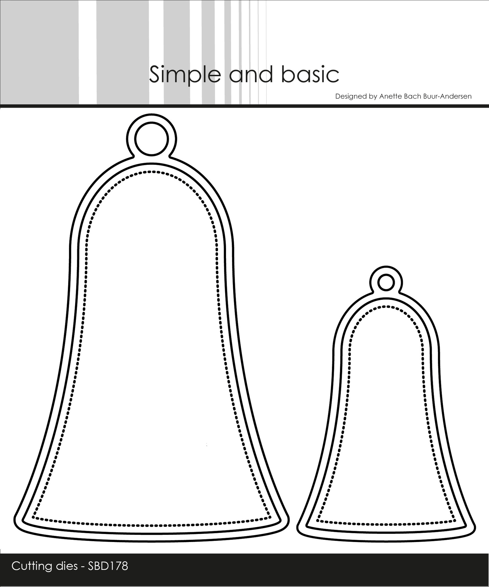 Simple And Basic Bell Tag Cutting Die SBD178 Faltkarten
