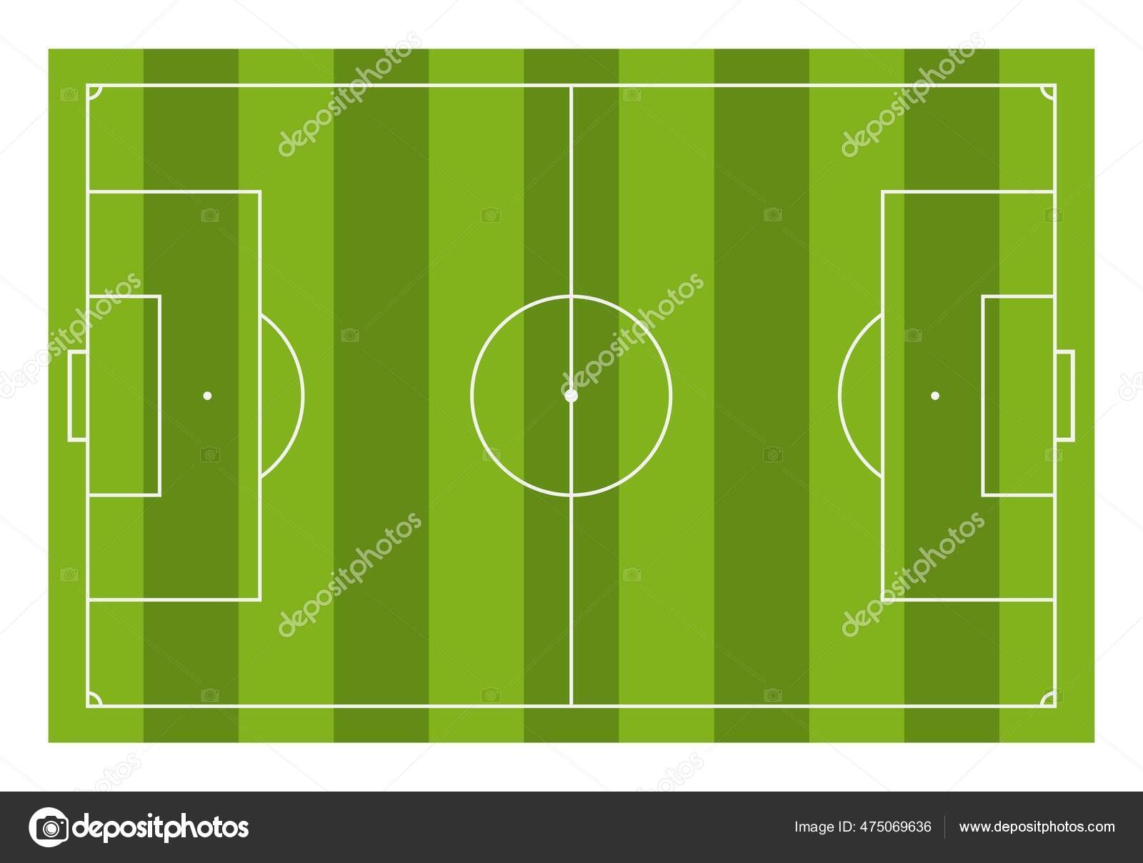 Soccer Football Field Green Grass Field Background Top View Template Stock Vector By Roupplar 475069636