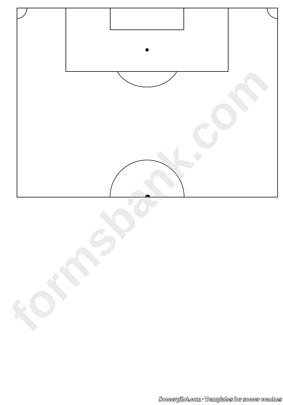 Soccer Half Pitch Field Template Printable Pdf Download