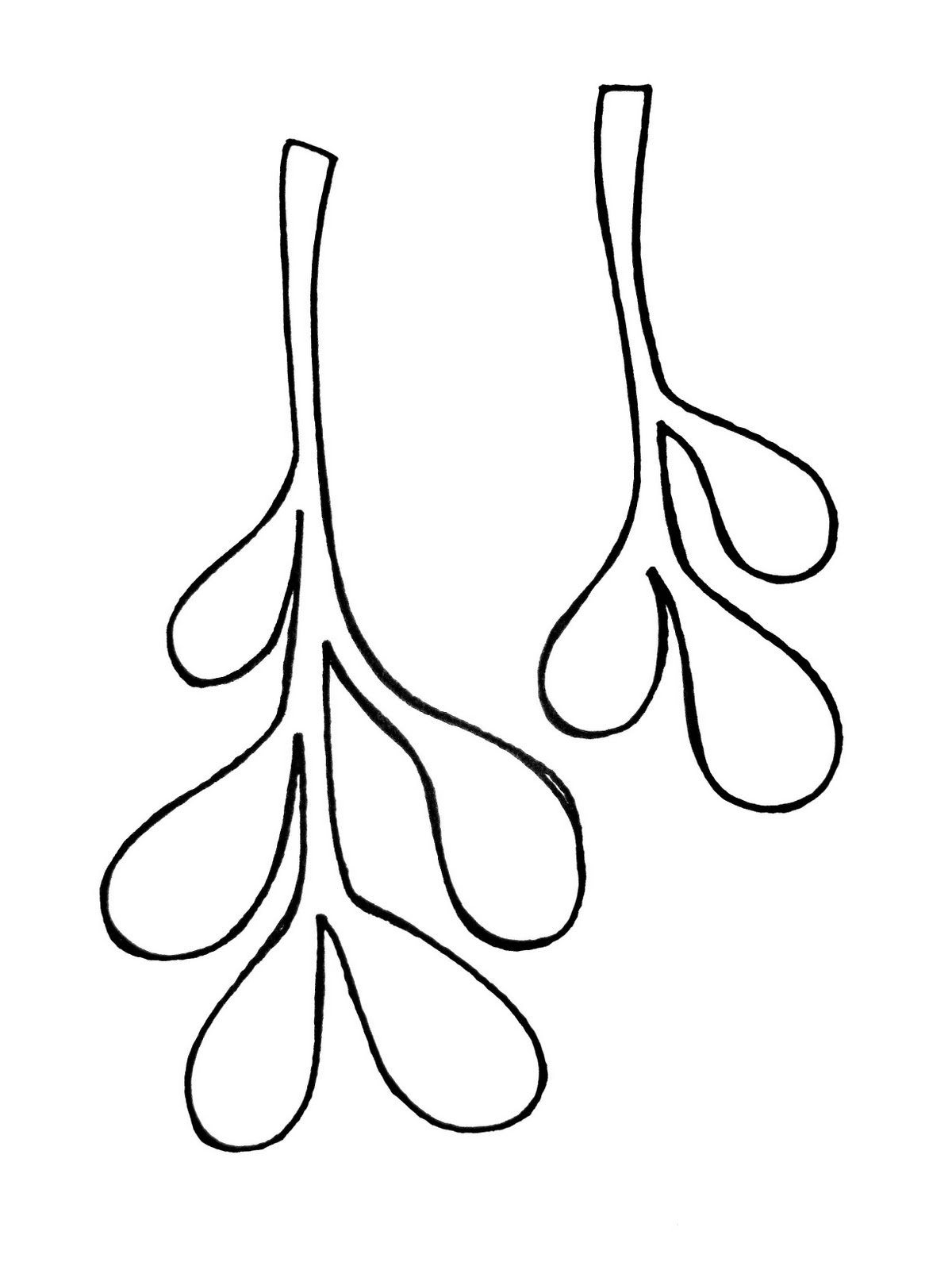Free Printable Mistletoe Template