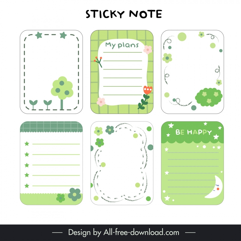 Sticky Note Templates Elegant Flat Classic Vectors Images Graphic Art Designs In Editable ai eps svg cdr Format Free And Easy Download Unlimit Id 6934797