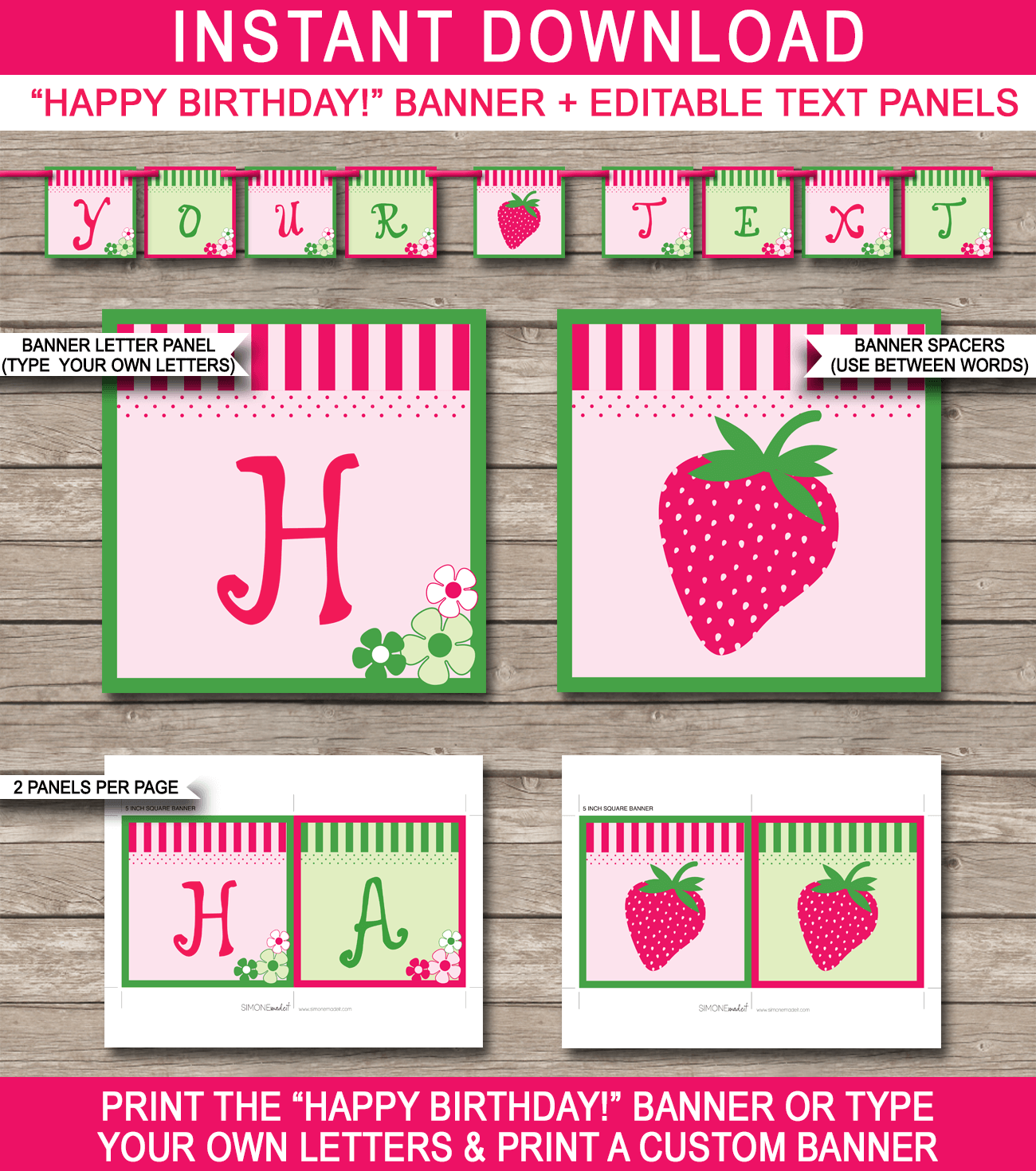 Printable Strawberry Template