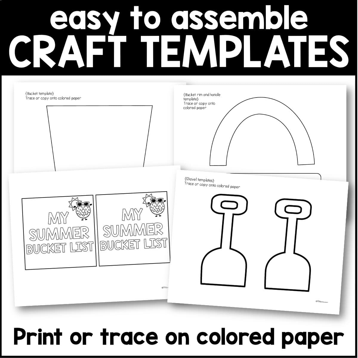 Printable Summer Craft Templates