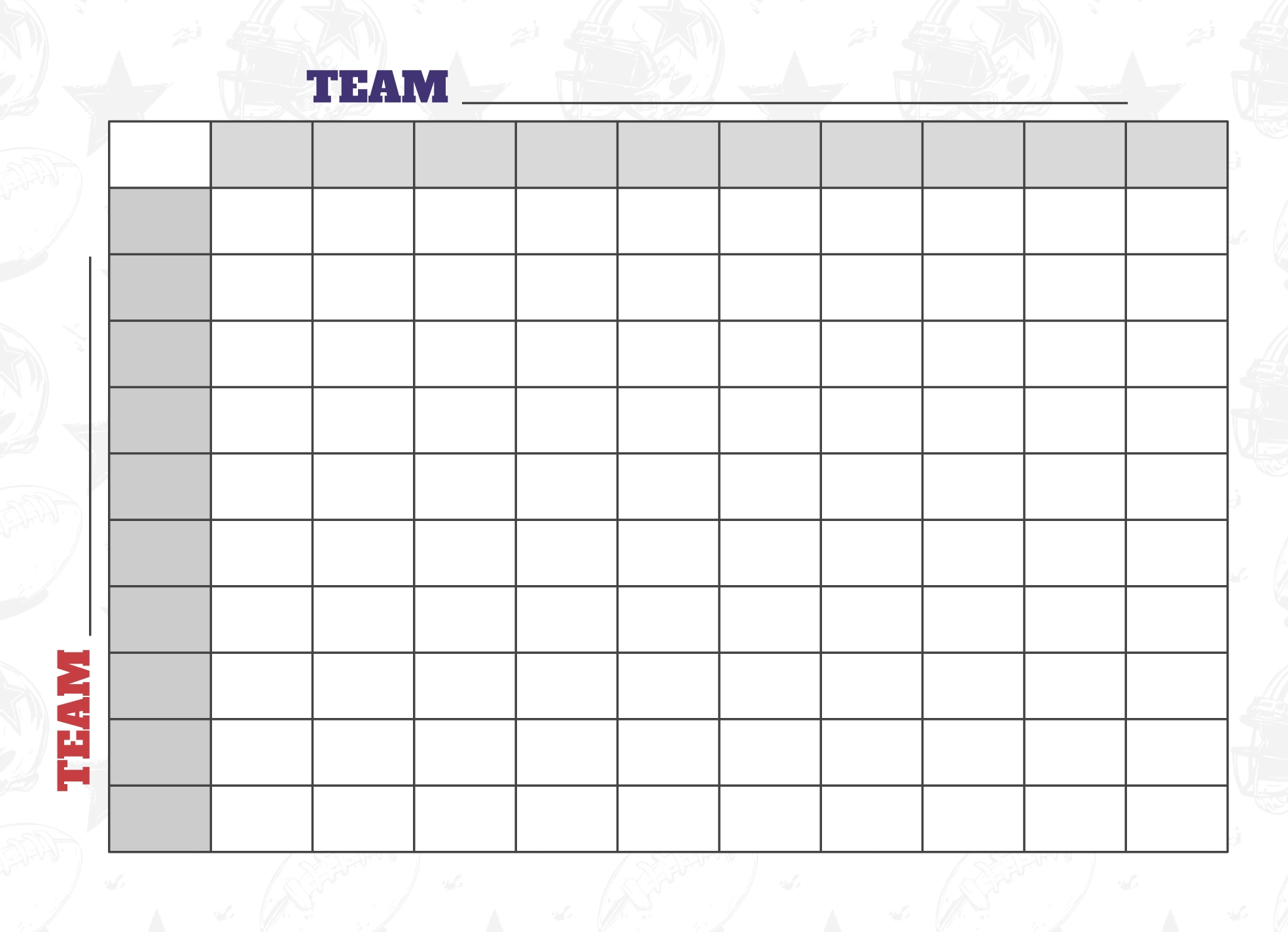 Super Bowl Square Free Google Docs Template Gdoc io