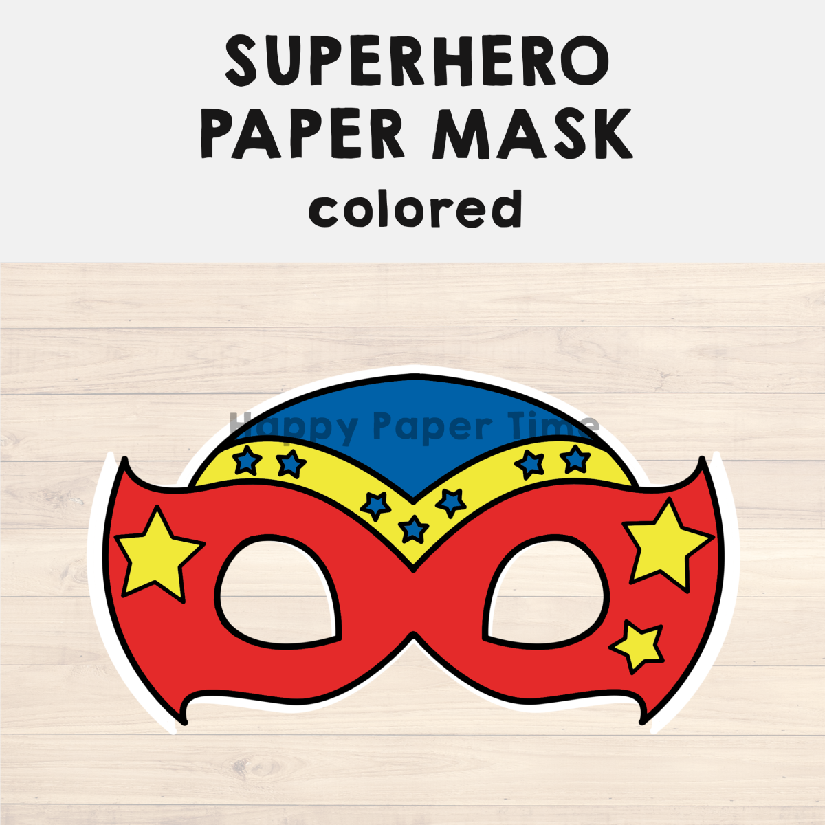 Super Hero Mask Template Printable