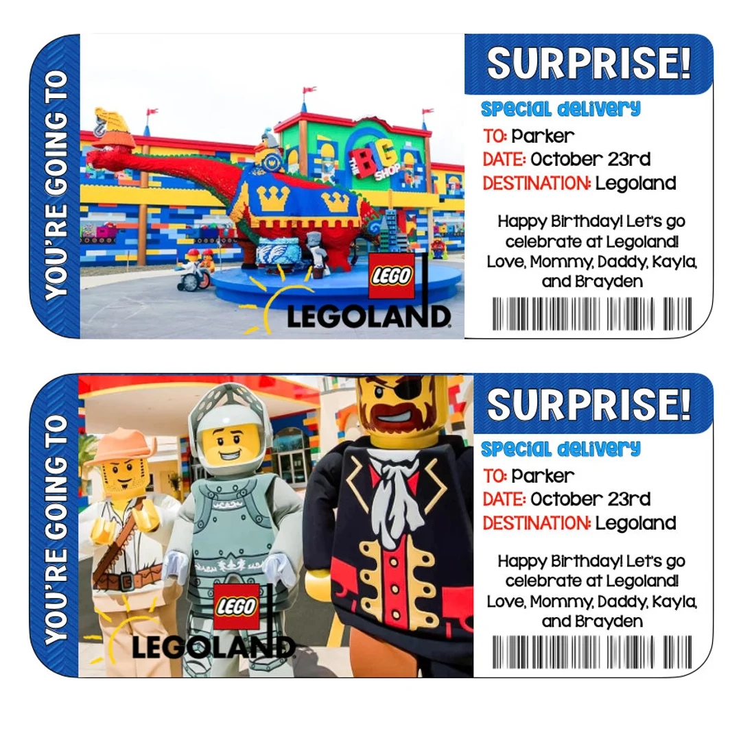 Free Printable Legoland Ticket Template