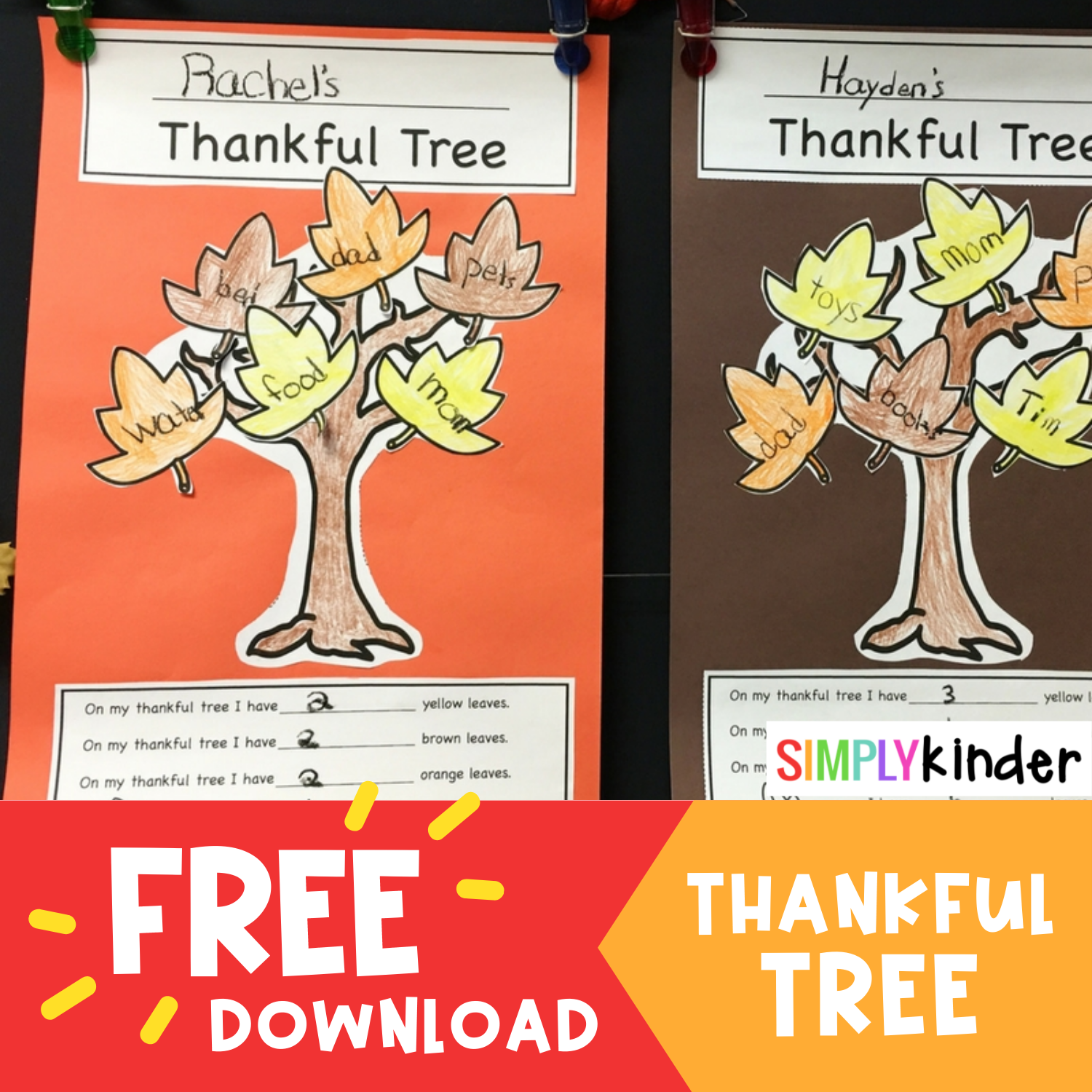 Thankful Tree Free Printable Simply Kinder