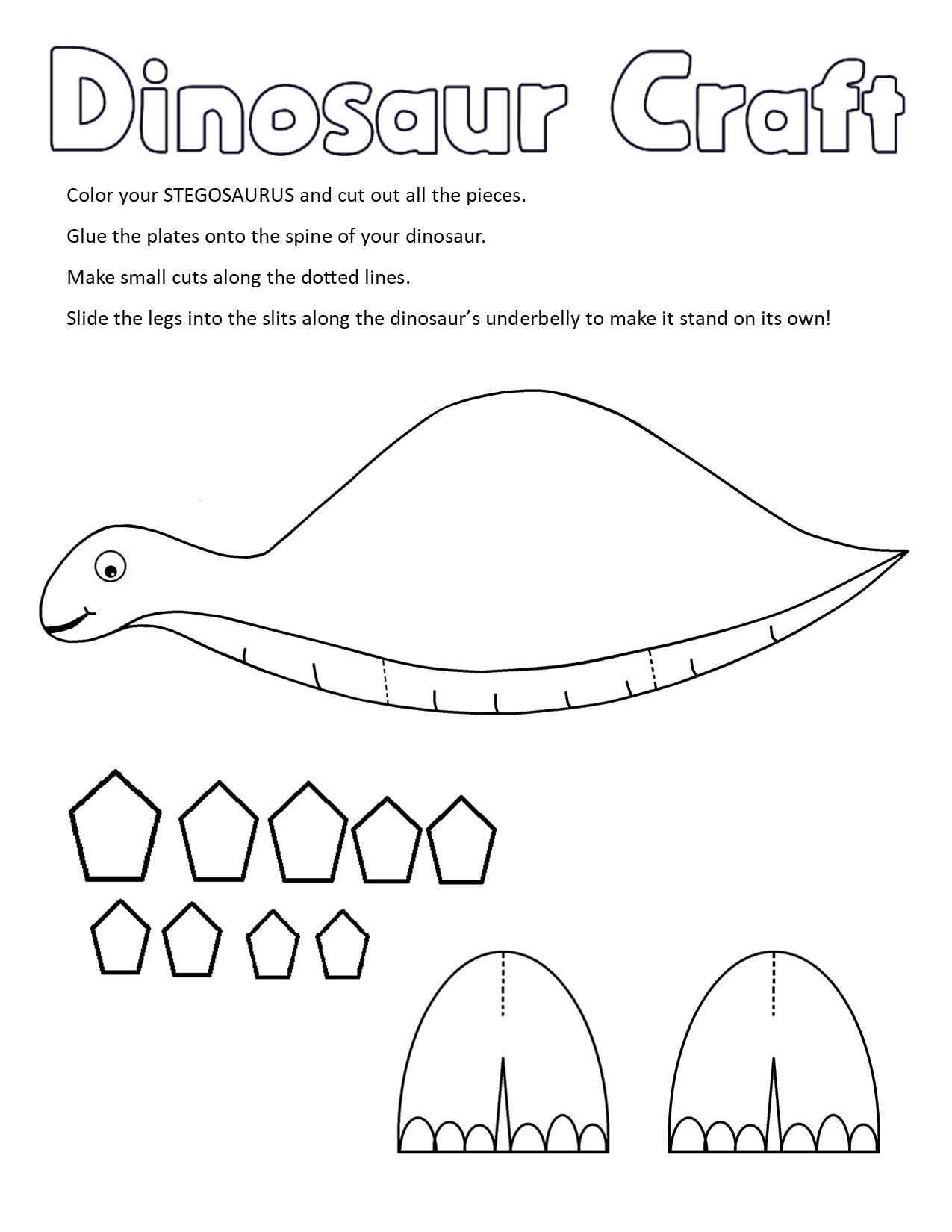 Dinosaur Template Printable Pdf