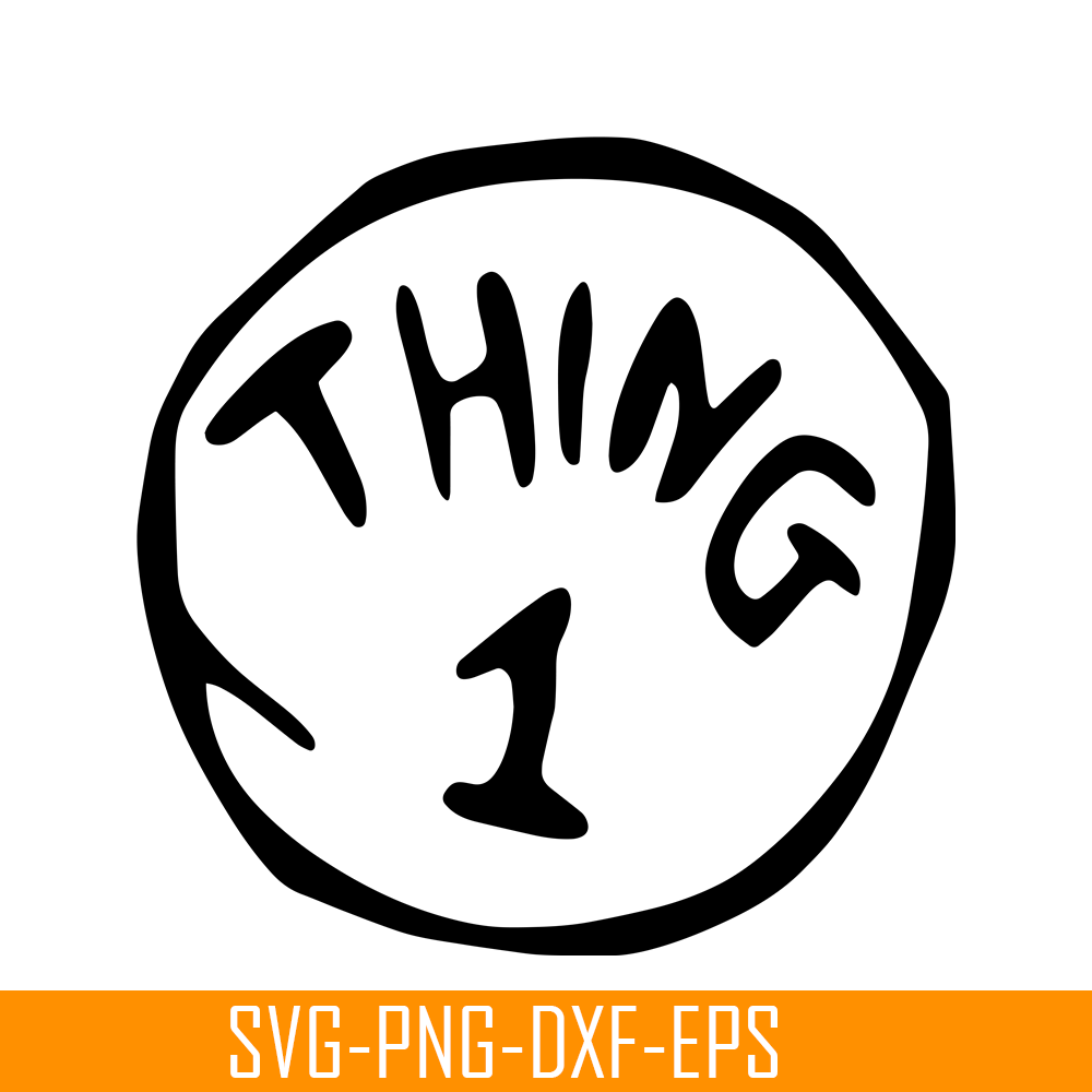 Thing 1 The Simple Text SVG Dr Seuss SVG Cat In The Hat SV 