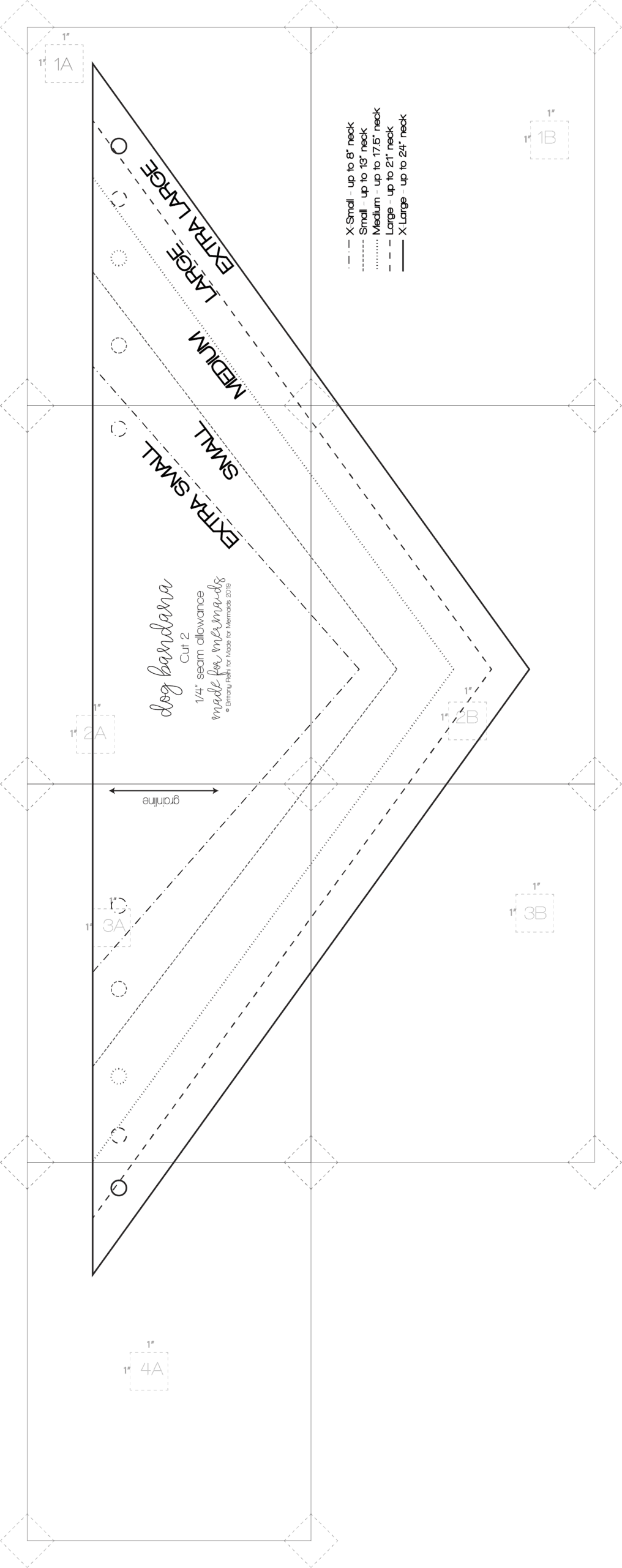 Tie On Dog Bandana Pattern 2025
