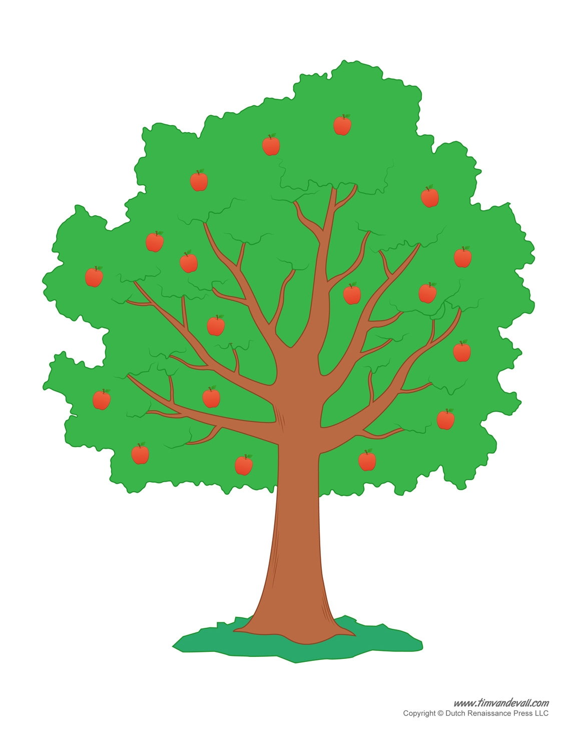 Free Printable Tree Trunk Template