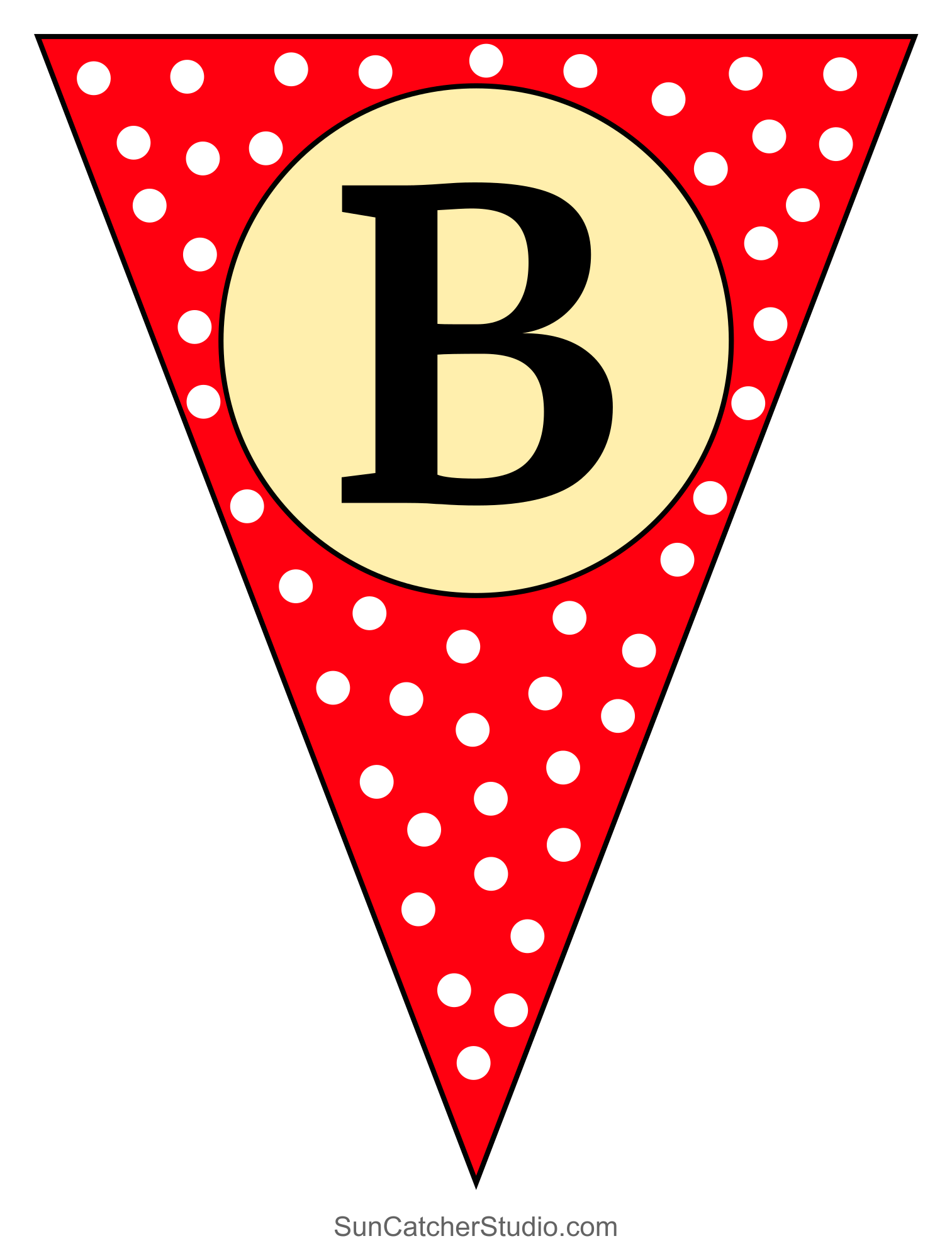 Triangle Banner DIY Letters Printable Flag Templates Free Printables Monograms Design Tools Patterns DIY Projects