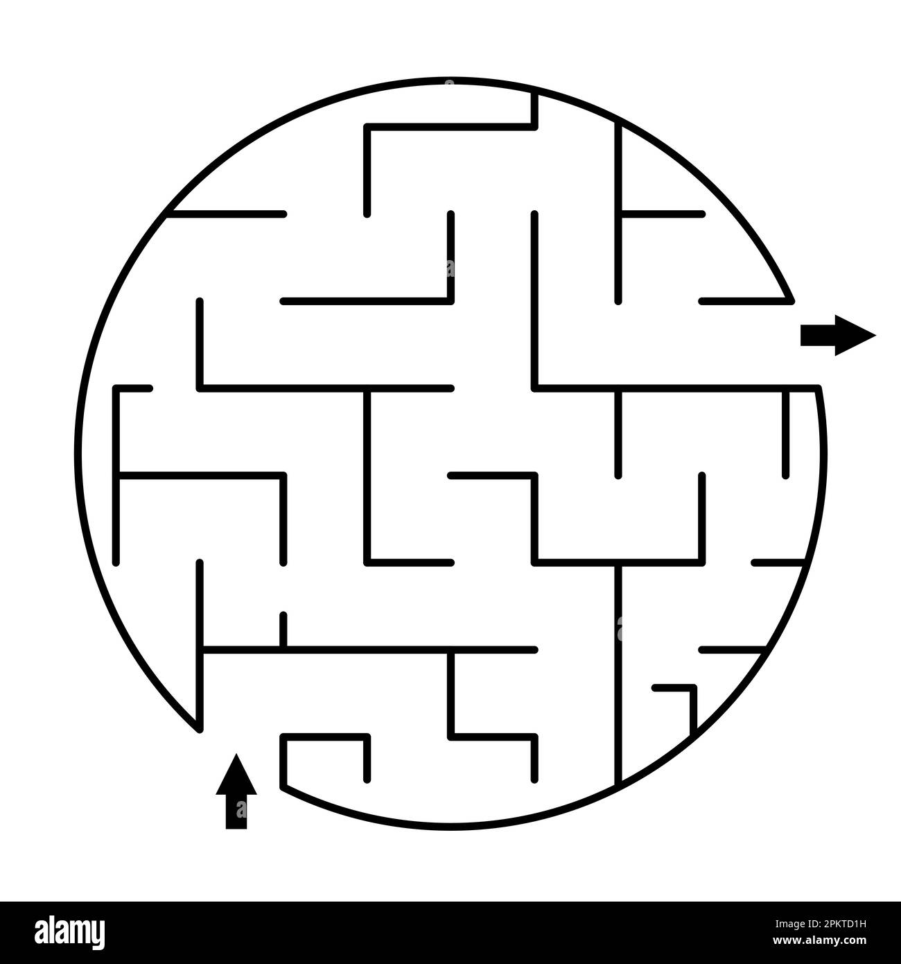 Vector Maze Template Blank Black And White Circle Shaped Geometrical Labyrinth Isolated On White Background Preschool Printable Educational Activity Stock Vector Image Art Alamy