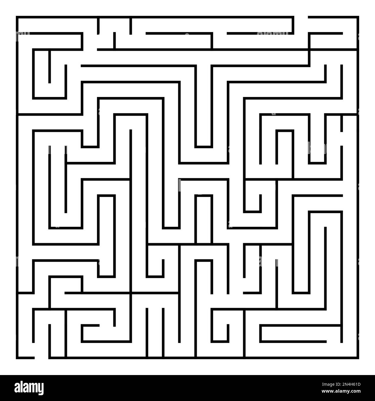 Vector Square Maze Template Blank Black And White Geometric Labyrinth Game Preschool Printable Outline Educational Activity Or Worksheet Sample Pla Stock Vector Image Art Alamy