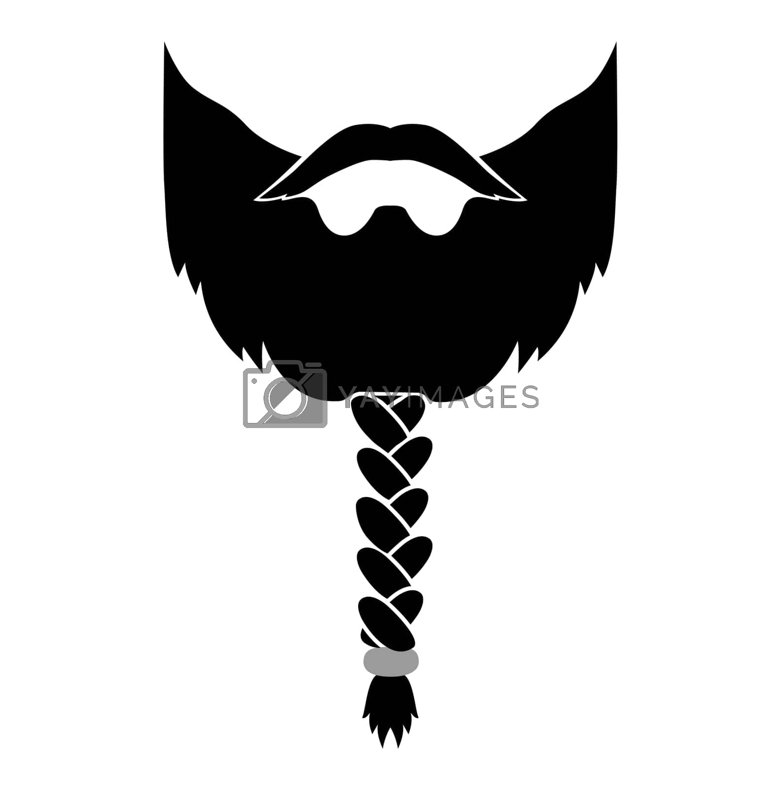 Viking Beard Men Braided Or Styled With Beads Illustration Facial Hair Mustache Vector Black Male Fashion Template By Vectoressa Vectors Illustrations With Unlimited Downloads Yayimages