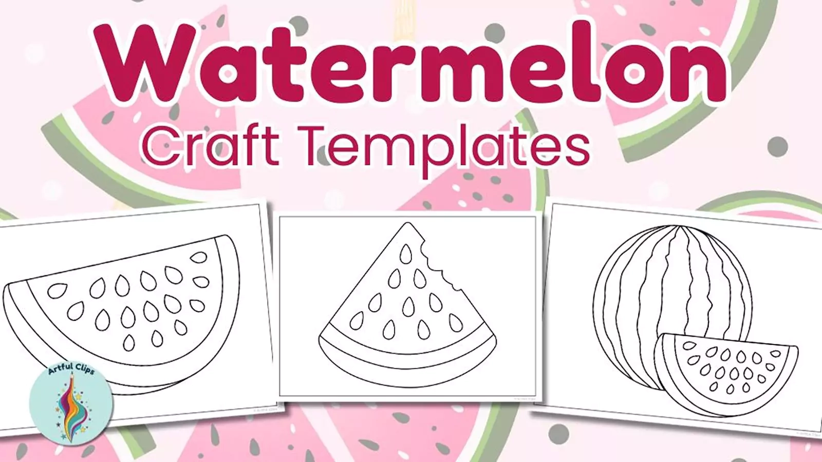 Watermelon Template Set 26 Printable Outlines For Crafts