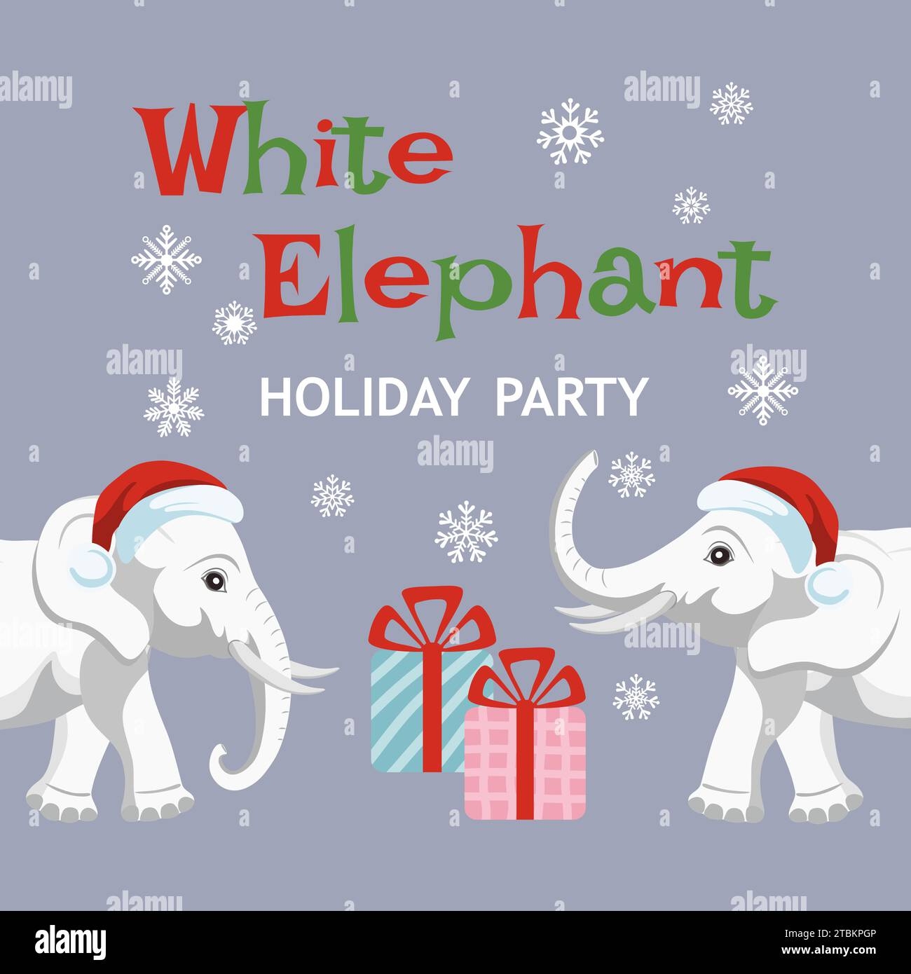 White Elephant Gift Exchange Stock Vector Images Alamy