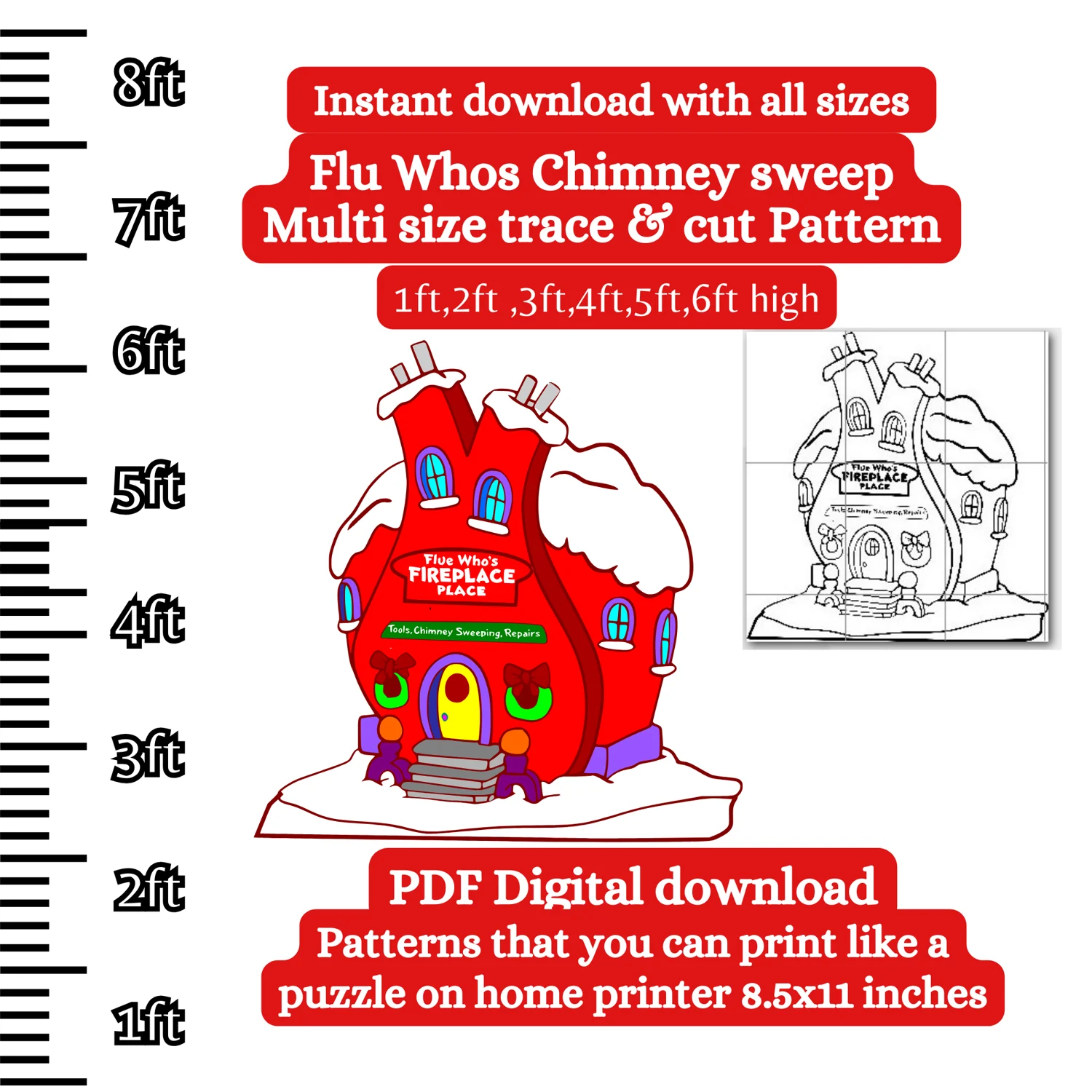 Printable Whoville House Template