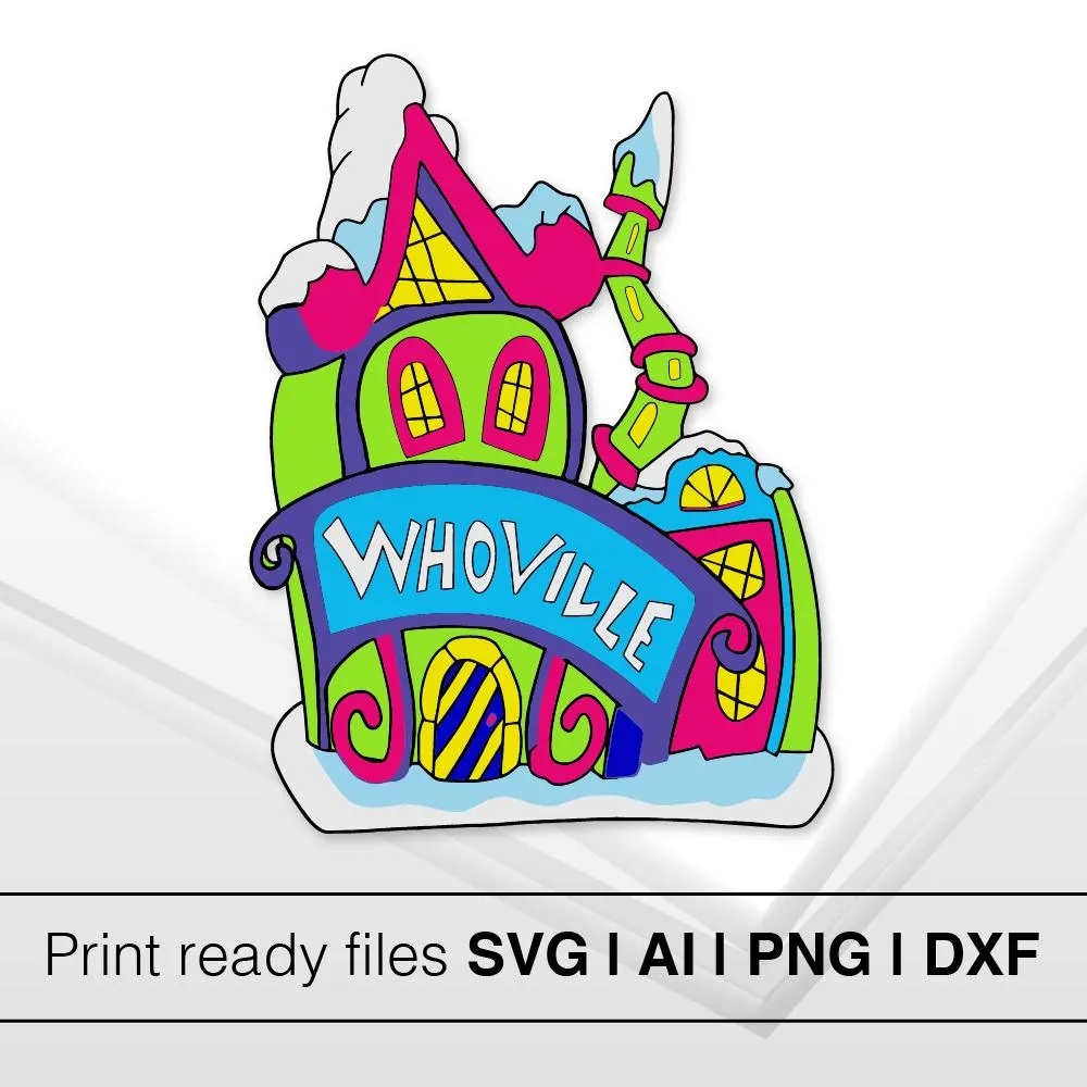 Whoville House Template Etsy