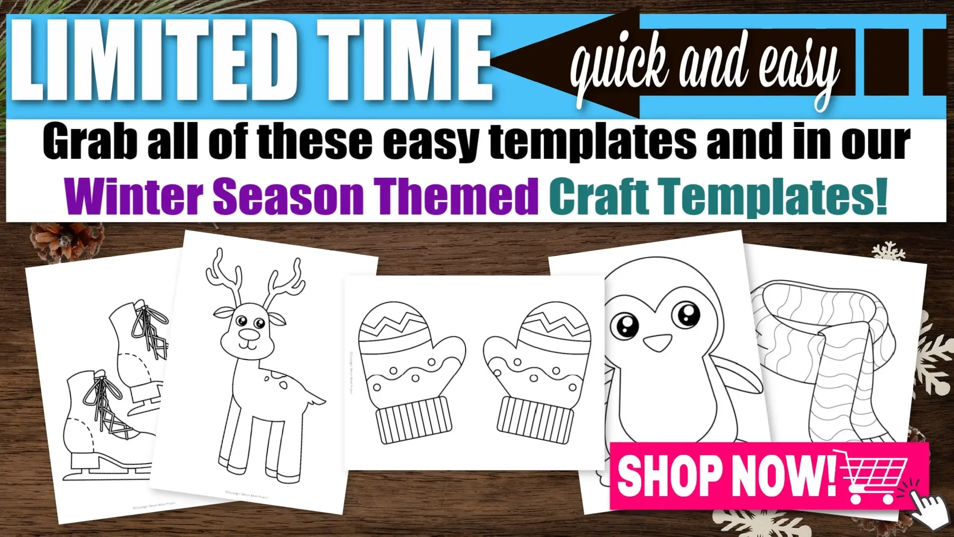 Winter Printable Templates Bundle Sales Page Simple Mom Project