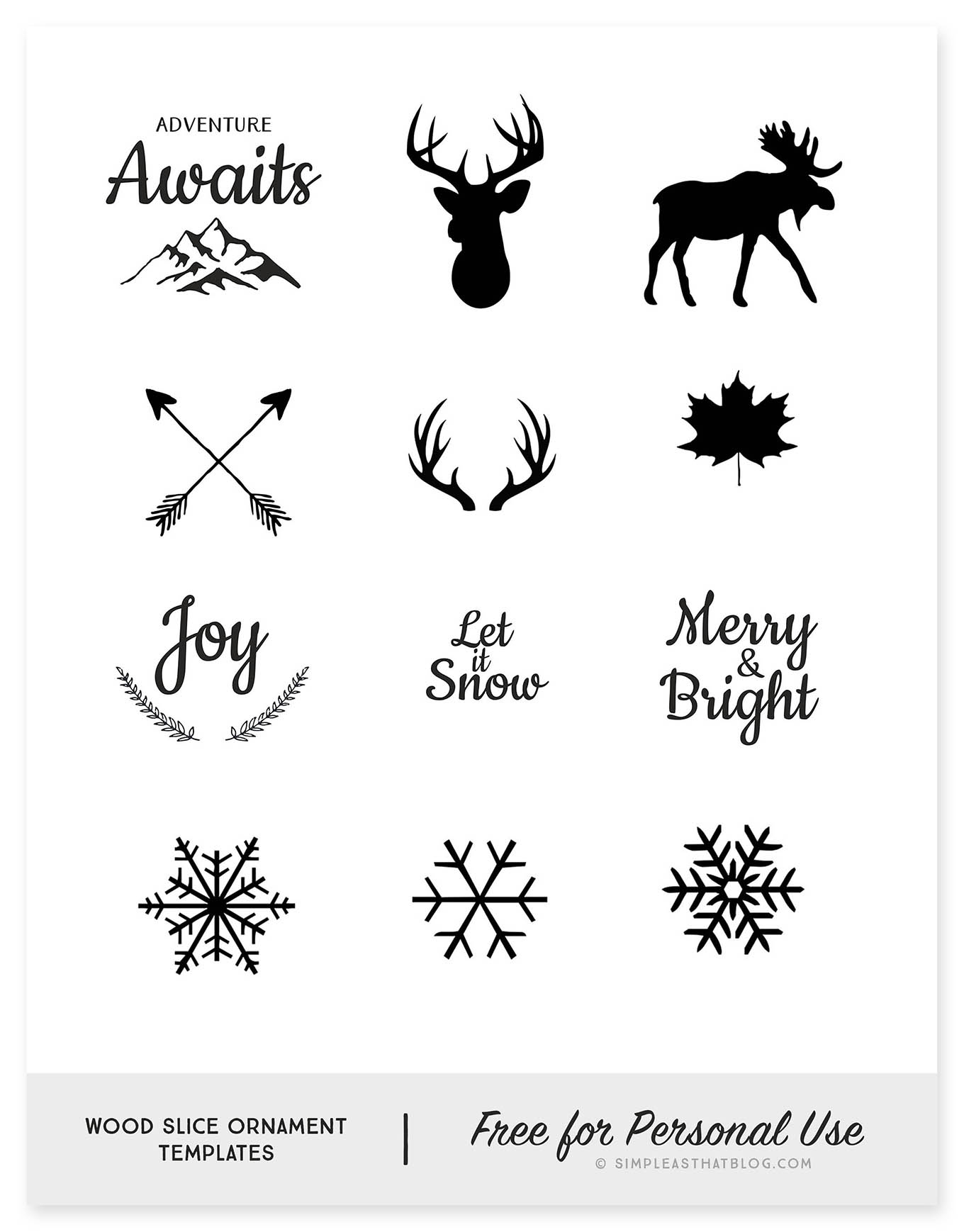 Wood Slice Ornament Template Simple As That