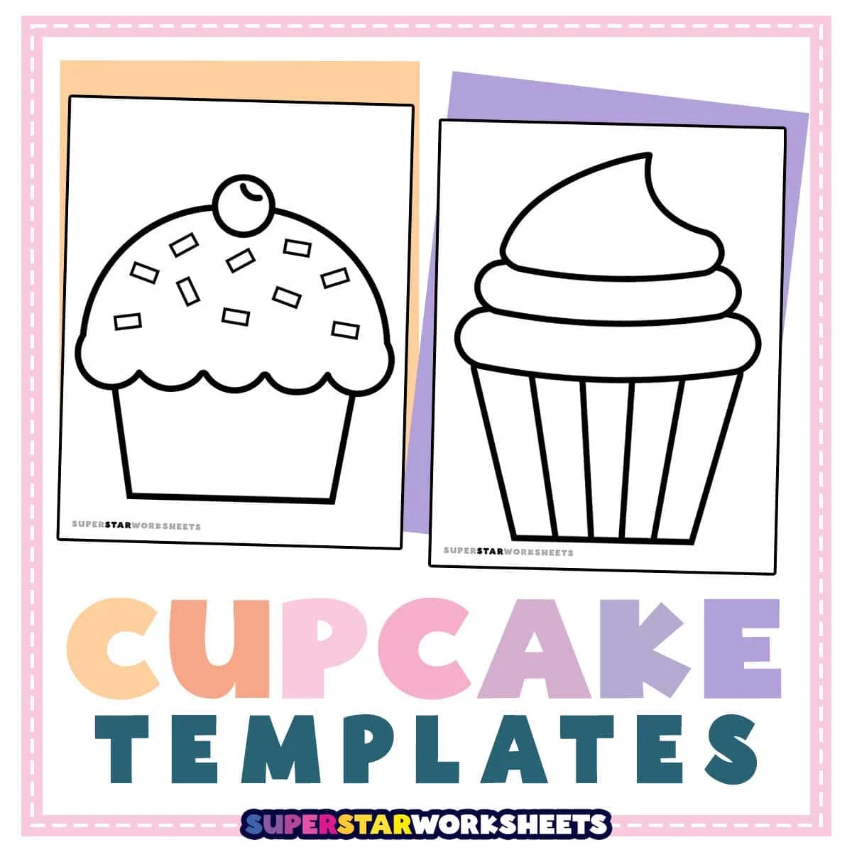 cupcake template superstar worksheets cupcake template superstar worksheets