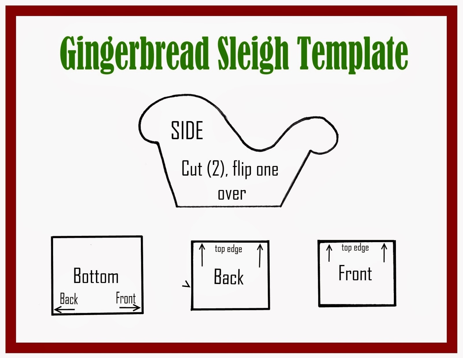 gingerbread sleigh tutorial and template gingerbread sleigh tutorial and template