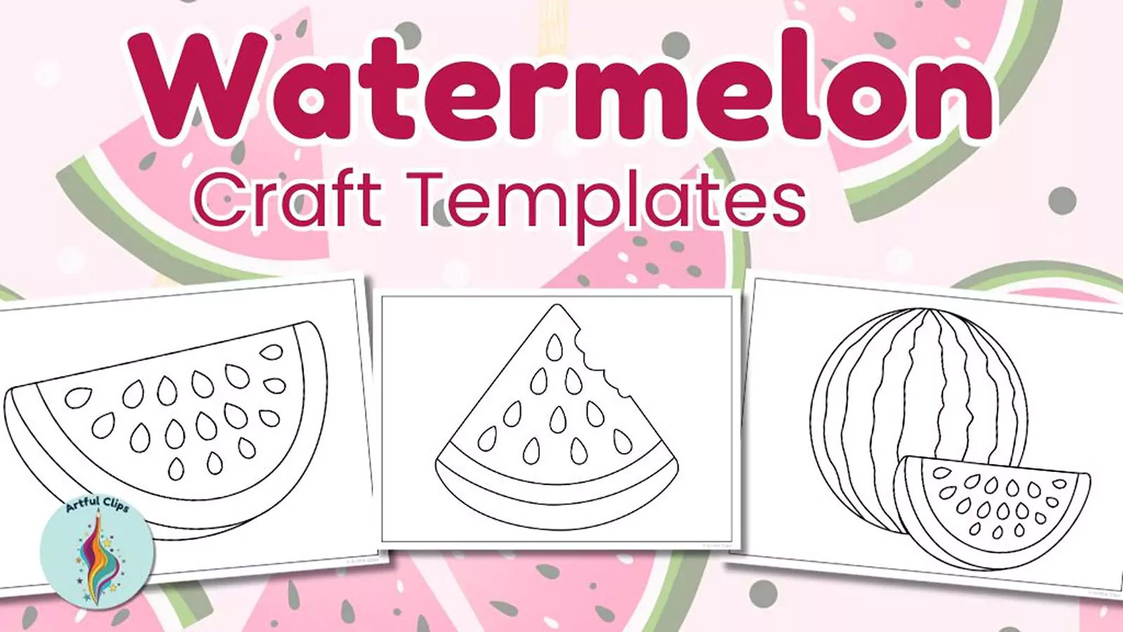 watermelon template set 26 printable outlines for crafts watermelon template set 26 printable outlines for crafts